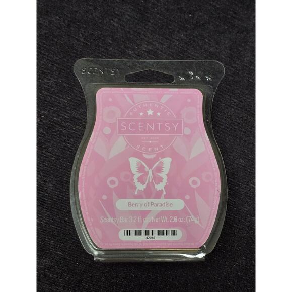 Authentic Scentsy Blue Watercolor Electric Wax Warmer w Berry & Strawberry Melts - Picture 5 of 12